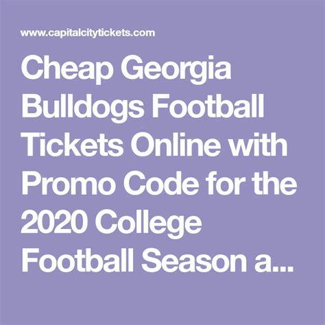 cheap georgia bulldog football tickets
